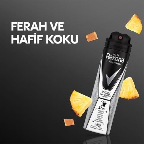 Rexona Men Erkek Anti-Perspirant Sprey Deodorant  Invisible Black White Ter Kokusuna Karşı  150 ML