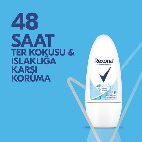 Rexona MotionSense Kadın Roll-On - Pamuk Kuru Koruma ve Ferahlık 50 ml