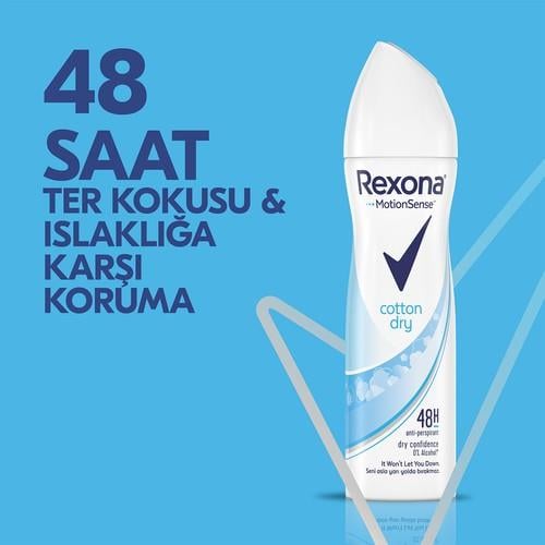 Rexona MotionSense Kadın Sprey Deodorant Cotton Dry Antiperspirant 150 ml