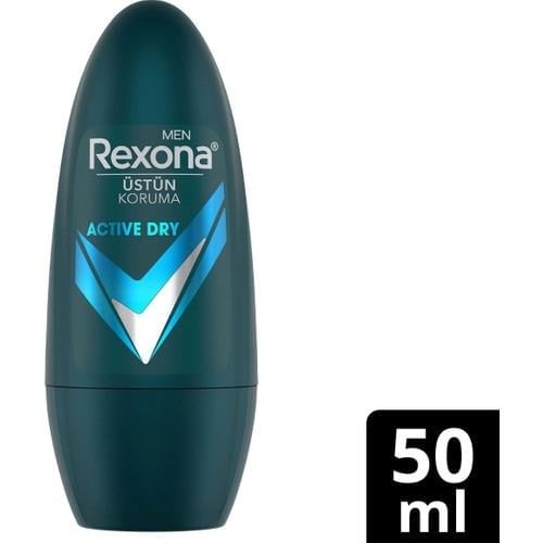Rexona Üstün Koruma Erkek Roll On Deodorant Active Dry 72 Saat Kesintisiz Koruma 50 ml