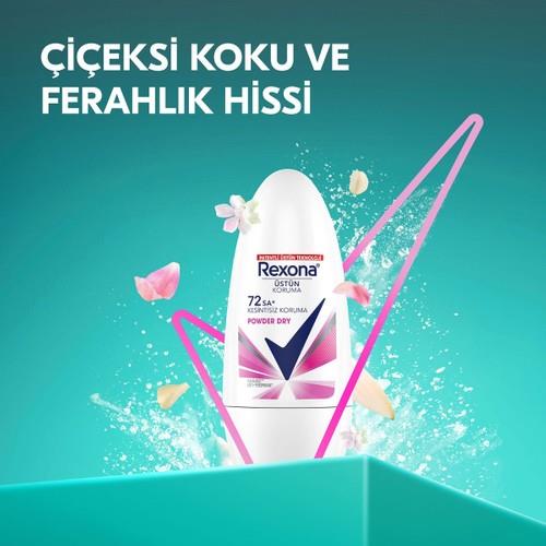Rexona Üstün Koruma Kadın Roll On Deodorant Powder Dry 72 Saat Kesintisiz Koruma 50 ml