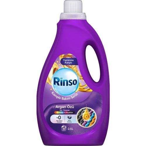 Rinso Sıvı Çamaşır Deterjanı Komple Bakım Serisi Argan Özü Renkliler ve Siyahlar Için 2.5 L
