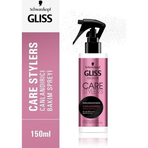 Schwarzkopf Gliss Care Stylers Keratinli Saç Bakım Spreyi 200 ml – Canlandırıcı Etki, Her Saç Tipi İçin Nemlendirici