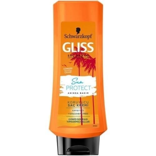 Schwarzkopf Gliss Sun Protect Saç Kremi 360 ml UVA/UVB Filtresi Kayısı Yağlı Güneş Sonrası Onarım Bakımı