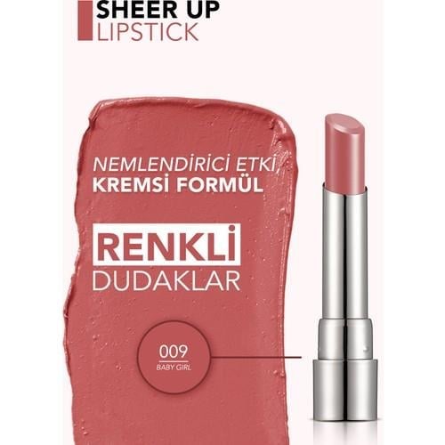 Sheer Up Yarı Saydam Renk Veren Nemlendirici Stick Parlak Ruj (009 Baby Girl) 8682536012072