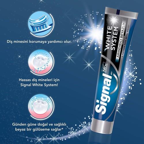 Signal White System Diş Macunu Arındırıcı Beyazlık Aktif Karbon 75 ml