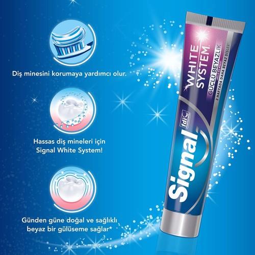 Signal White System Diş Macunu Güçlü Beyazlık Güçlü Diş Minesi 75 ml