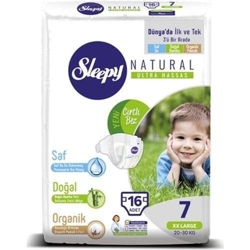 Sleepy Bebek Bezi 7 Beden XXL 20-30 Kg 16lı