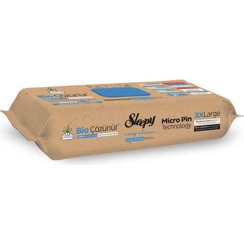 Sleepy Bio Çözünür Yüzey Temizlik Havlusu&Mendili Deniz Tuzu&Yosun 50 Yaprak