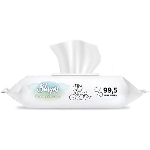 Sleepy Bio Natural Islak Temizleme Mendilleri 3x40 Adet Hipoalerjenik Organik Pamuk