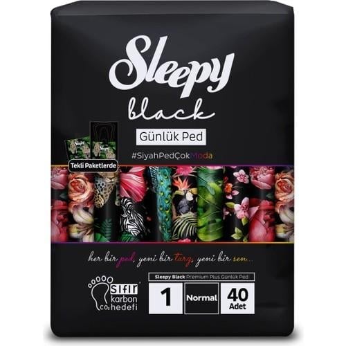 Sleepy Black Premium Plus Günlük Ped Normal 40 Adet Ped