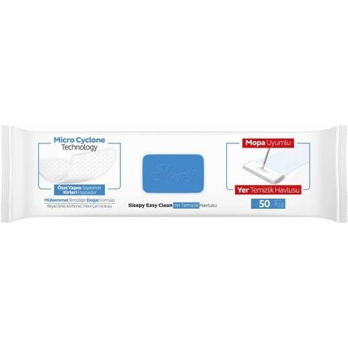 Sleepy Easy Clean Çamaşır Suyu Katkılı Mopa Uyumlu Yer Temizlik Havlusu&Mendili 50 Yaprak