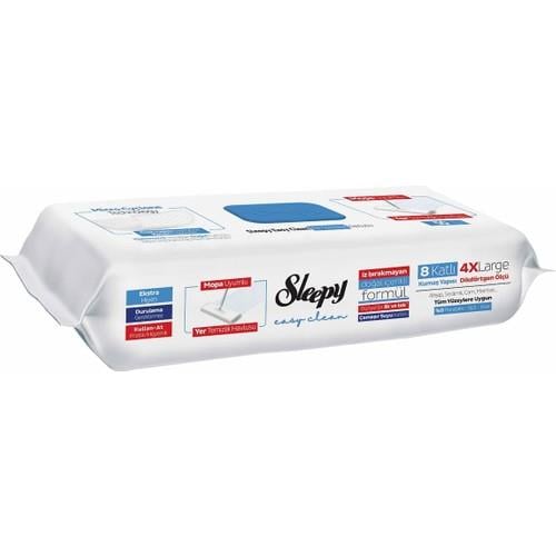 Sleepy Easy Clean Çamaşır Suyu Katkılı Mopa Uyumlu Yer Temizlik Havlusu&Mendili 50 Yaprak