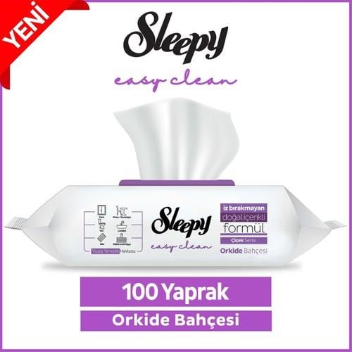 Sleepy Easy Clean Orkide Bahçesi Islak Yüzey Temizlik Havlusu & Mendili 100 Yaprak
