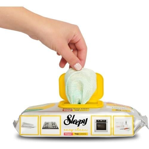 Sleepy Easy Clean Süper Yağ Çözücü Yüzey Temizlik Havlusu&Mendili 30 Yaprak