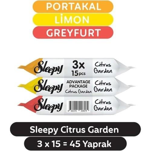 Sleepy Islak Temizleme Mendili 45 Yaprak – Bebekler İçin Günlük Kullanıma Uygun, Citrus Garden Kokulu, Dermatolojik Onaylı