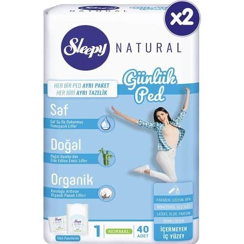 Sleepy Natural Günlük Ped Normal 80 Adet