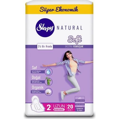 Sleepy Natural Soft Ekstra Yumuşak Uzun 20 Ped