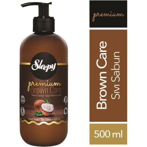 Sleepy Premium Brown Care Hindistan Cevizi Kokusuyla 500 ml Glütensiz Sıvı Sabun Tüm Ciltler İçin