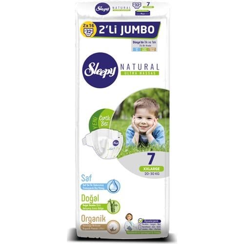 Sleepy Sensitive Bebek Bezi 7 Beden 2*16 Adet