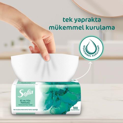 Sofia El ve Yüz Havlusu 100lü
