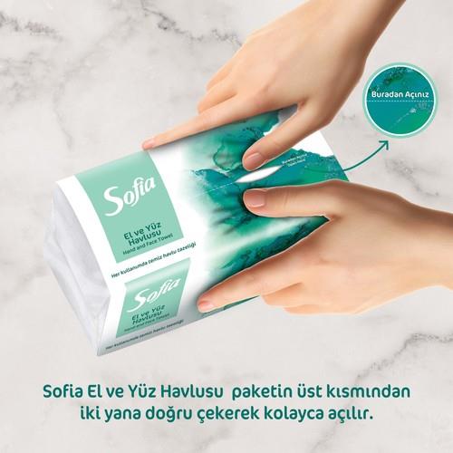 Sofia El ve Yüz Havlusu 100lü