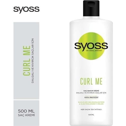 Syoss Curl Me Kıvırcık Saçlar İçin Soya Proteinli Saç Kremi 500 ml 1 Adet Saç Bakım Kremi