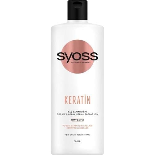 Syoss Keratin Mükemmelliği Saç Kremi Güçlendirici Etkiyle 500 ml Mavi Lotus İçeren