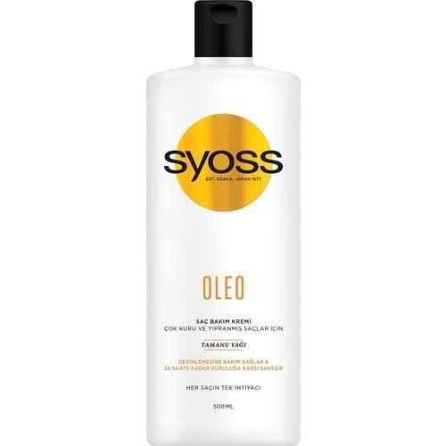 Syoss Oleo Saç Kremi 500 ml Tamanu Yağı ile Çok Kuru ve Yıpranmış Saçlar için Derinlemesine Bakım