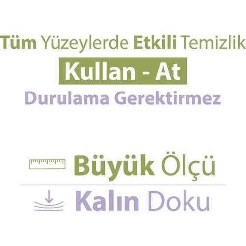 Turco Yüzey Temizlik Havlusu 100 Adet Lavanta Kokulu Pratik Kullanım için Büyük Ölçü