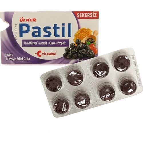 Ülker Pastil Kara Mürver + Aserola + Çinko + Propolis 8 Adet