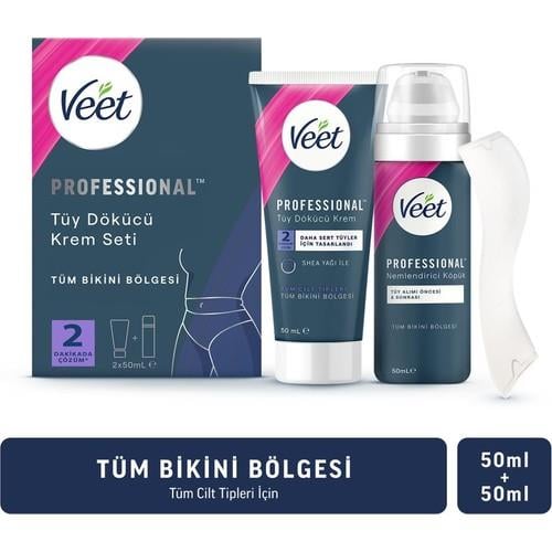 Veet Professional  Bikini Bölgesi Tüy Dökücü Krem Seti 50 Ml+50 ml