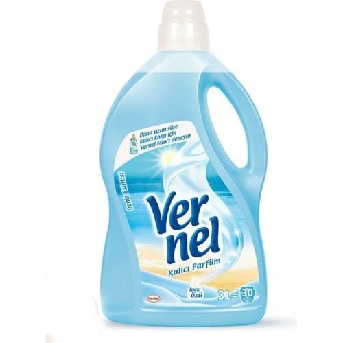 Vernel Sıvı Çamaşır Yumuşatıcı 3 L – Deniz Esintisi Ferahlığı, Alman Üretimi, Kalıcı Yumuşaklık ve Ferahlık