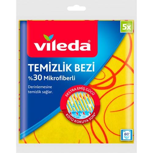 Vileda Mikrofiber Temizlik Bezi 33x35 cm 5+1 Avantaj Paketi Sarı