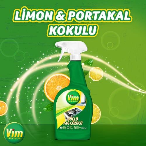 Vim Güçlü Yağ Çözücü Sprey %100 Yağda Bile Etkili 1000ml