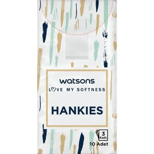 Watsons Hankies 3 Katlı 10'lu Mendil