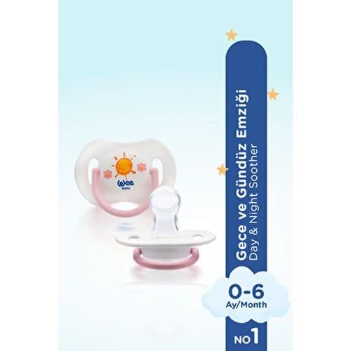 Wee Baby 2li Silikon Damaklı Emzik 6-18 Ay Karanlıkta Parlayan Tasarım