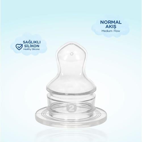 Wee Baby Damaklı Silikon Biberon Emziği Normal Akış No:2 6-18 Ay