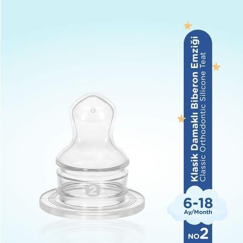 Wee Baby Damaklı Silikon Biberon Emziği Normal Akış No:2 6-18 Ay
