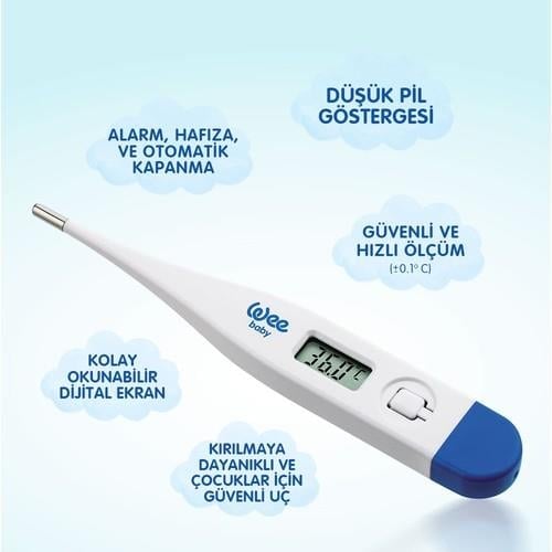 Wee Baby Dijital Termometre Hızlı Ölçüm ve Alarm Özellikli Yerli Üretim