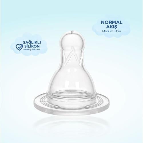 Wee Baby Yuvarlak Uçlu Silikon Biberon Emziği Normal Akış No:2 6-18 Ay
