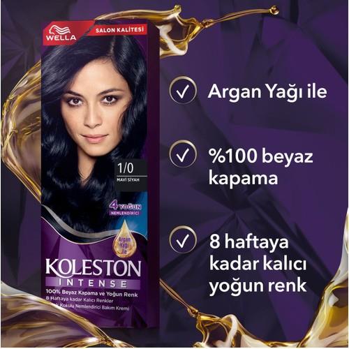 Wella Koleston Intense Mavi Siyah Amonyaklı Saç Boyası 1.0 - Derin Renk Etkisi