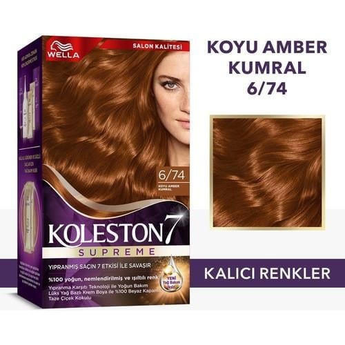 Wella Koleston Supreme Kit 6/74 Koyu Amber Kumral