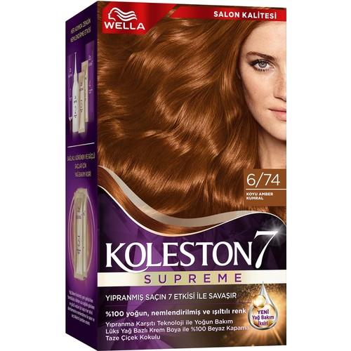 Wella Koleston Supreme Kit 6/74 Koyu Amber Kumral