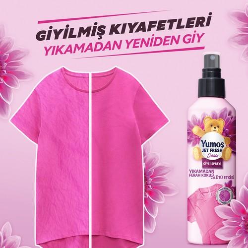 Yumoş Jet Fresh Giysi Spreyi Yıkamadan Ferah Koku ve Ütü Etkisi Orkide 200 ml