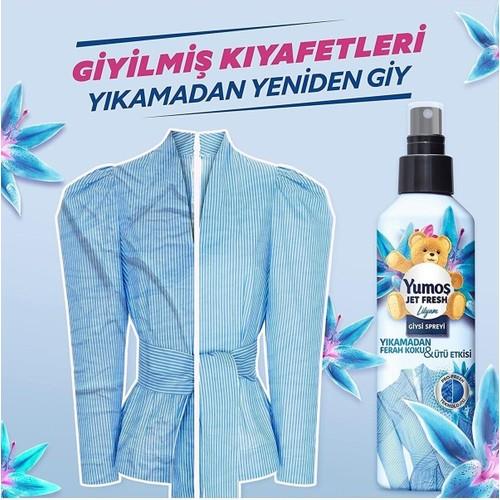 Yumoş Jet Fresh Orkide 2X200 ml + Jet Fresh Lilyum Giysi Spreyi 2X200 ml