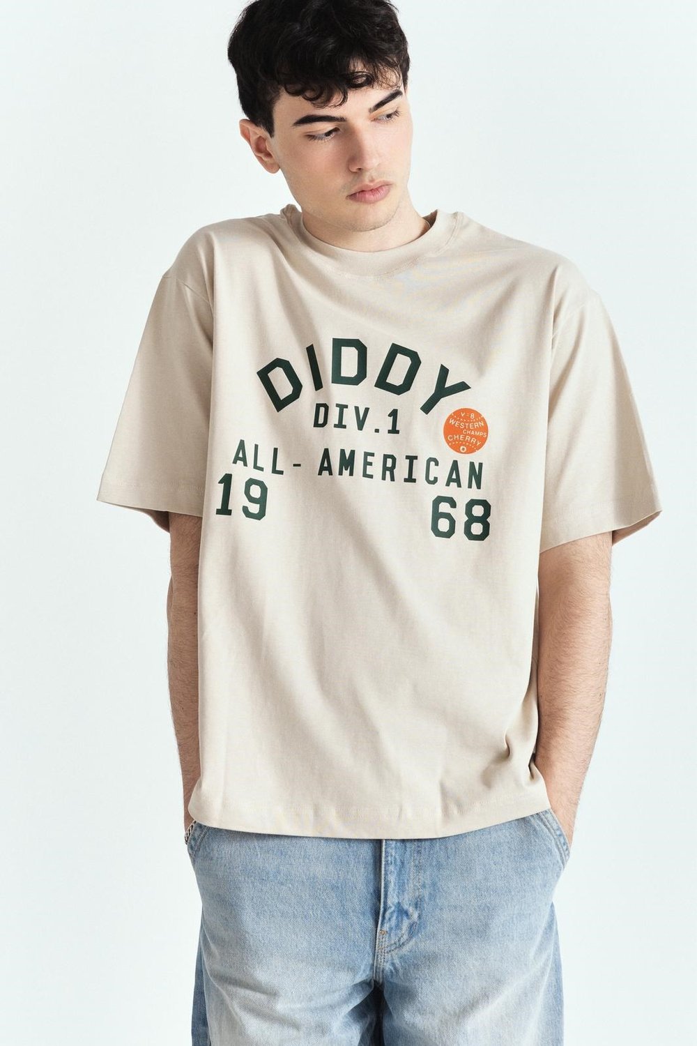DİDDY ALL-AMERİCAN BASKILI PREMİUM OVERSİZE TSHIRT