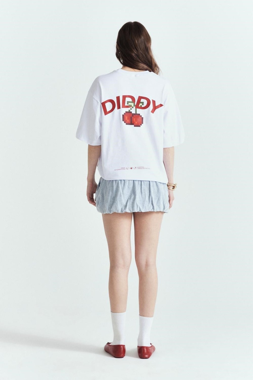 DIDDY CHERRY BASKILI PREMİUM OVERSİZE TSHIRT