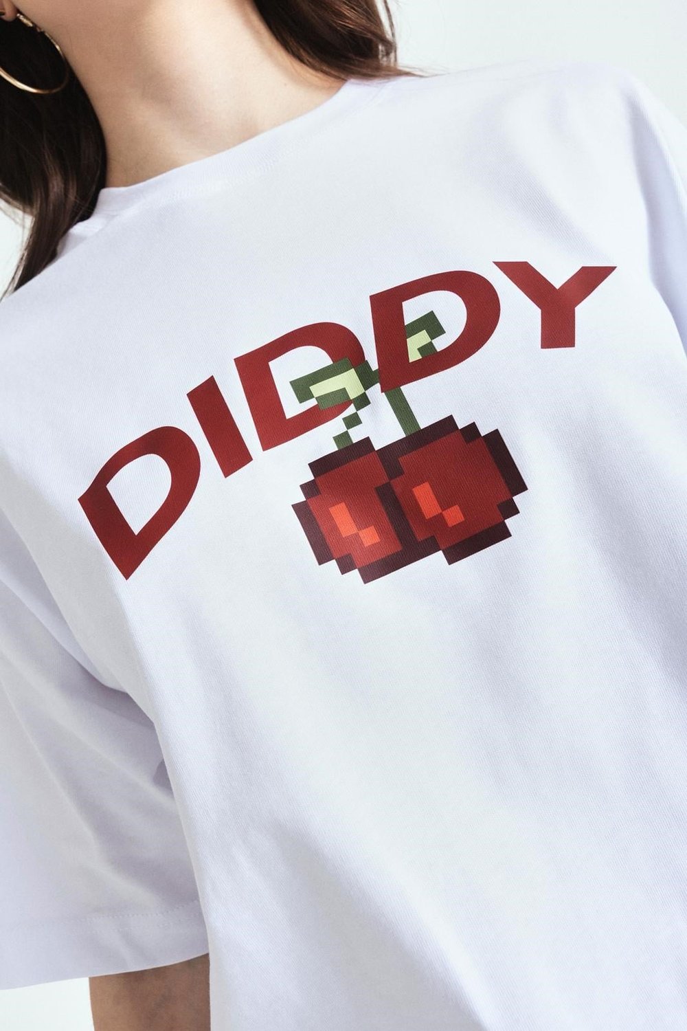 DIDDY CHERRY BASKILI PREMİUM OVERSİZE TSHIRT