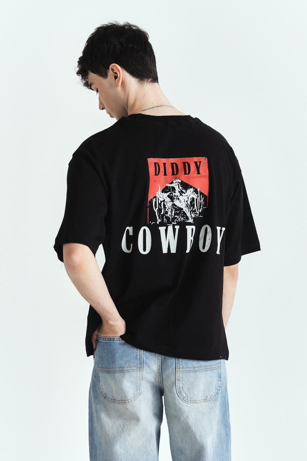 DIDDY COWBOY BASKILI PREMİUM OVERSİZE TSHIRT